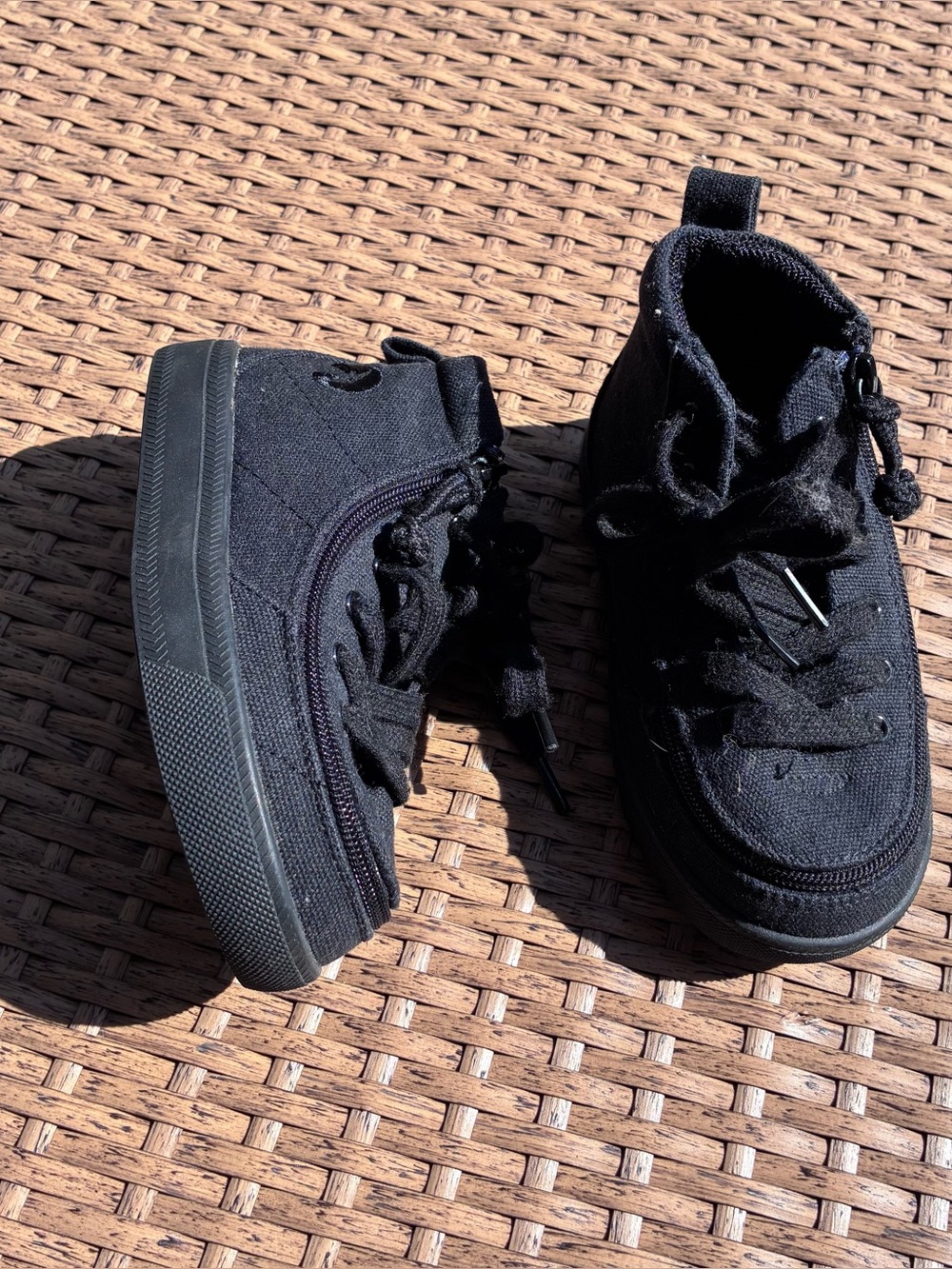 Billy Footwear Classic High Top Black Zip Adaptive Sneakers Toddler Size 8 Wide